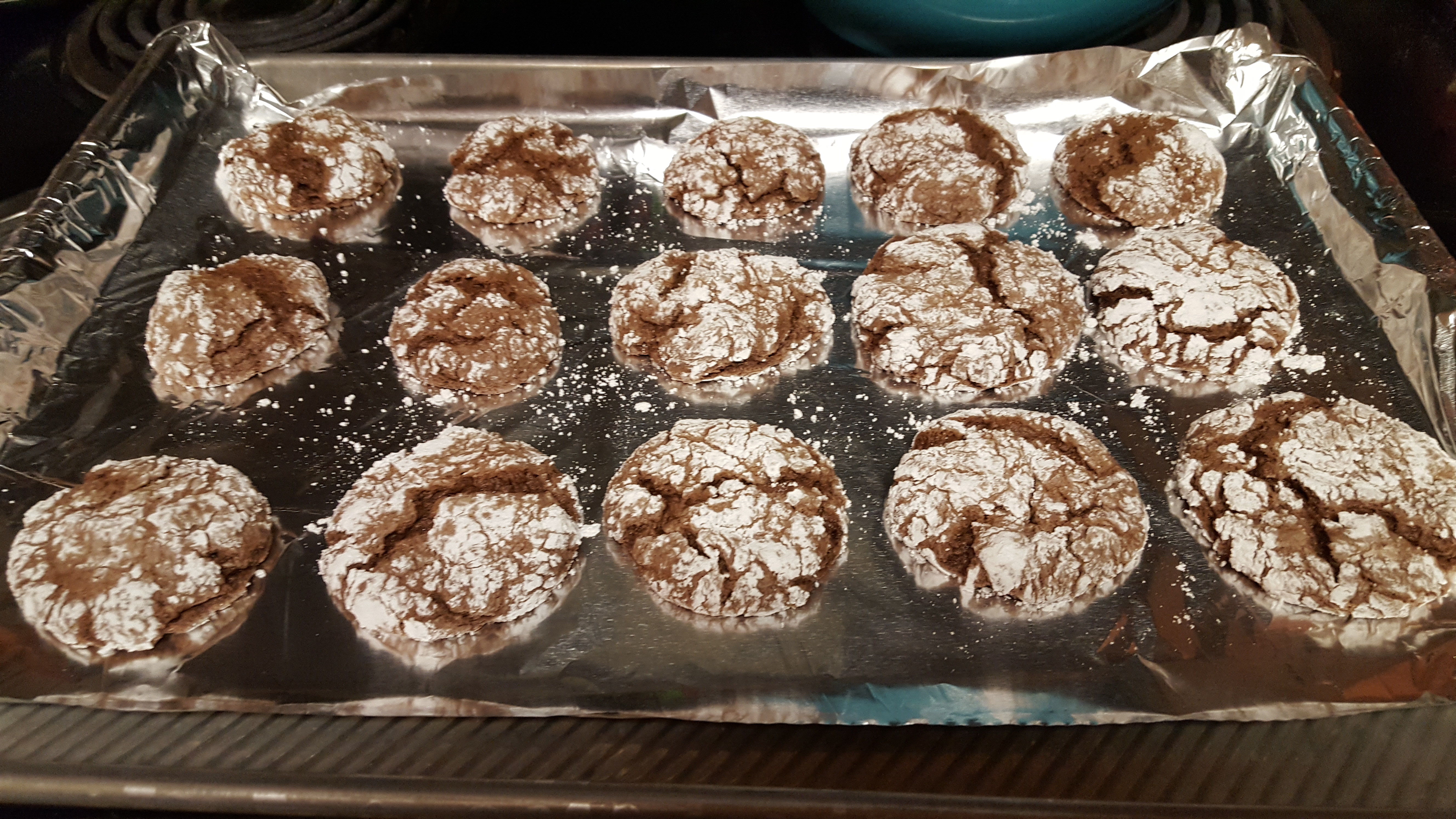 Snow Capped Chocolate Crinkles